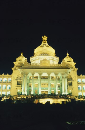 Vidhana Soudha built in 1956, Bangalore, Karnataka, India, Asia