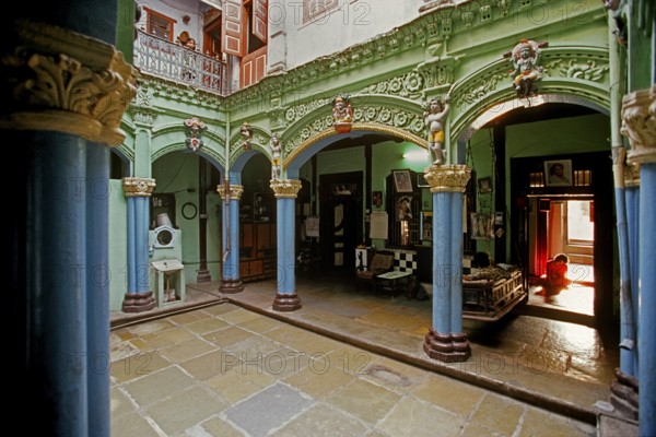 Over architectural heritage, CPA Piramal gallery in Mumbai, first painted courtyard, Uttarsanda,
