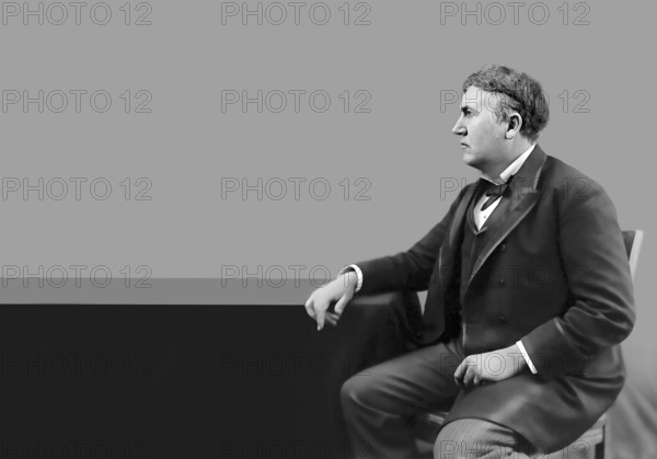 Thomas Alva Edison, 1847, 1931, American inventor, digitally edited according to a photography,