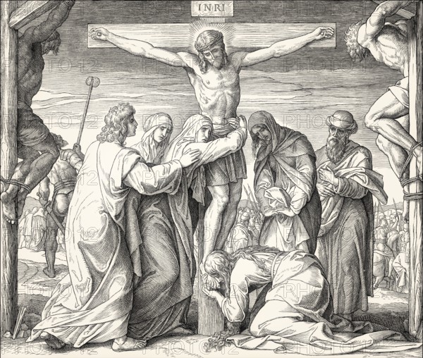 The Crucifixion of Jesus, by Julius Schnorr von Carolsfeld, 1860