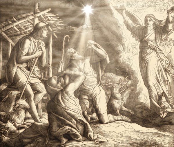 The annunciation to the shepherds, by Julius Schnorr von Carolsfeld