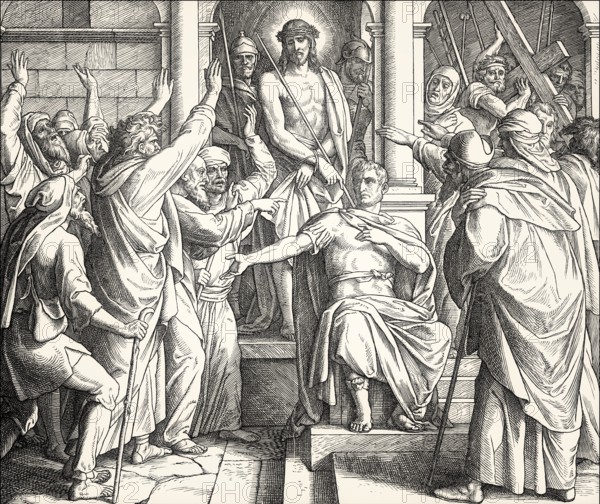 Jesus Delivered To Be Crucified by Pontius Pilate, by Julius Schnorr von Carolsfeld, 1860
