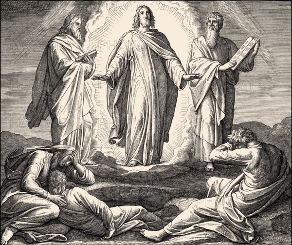 The Transfiguration of Jesus, New Testament, by Julius Schnorr von Carolsfeld, 1860