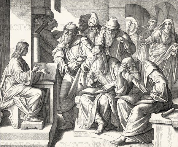 Twelve years old Jesus at the Temple, by Julius Schnorr von Carolsfeld