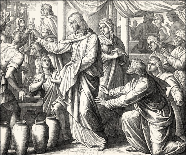 Wedding at Cana, New Testament, by Julius Schnorr von Carolsfeld, 1860