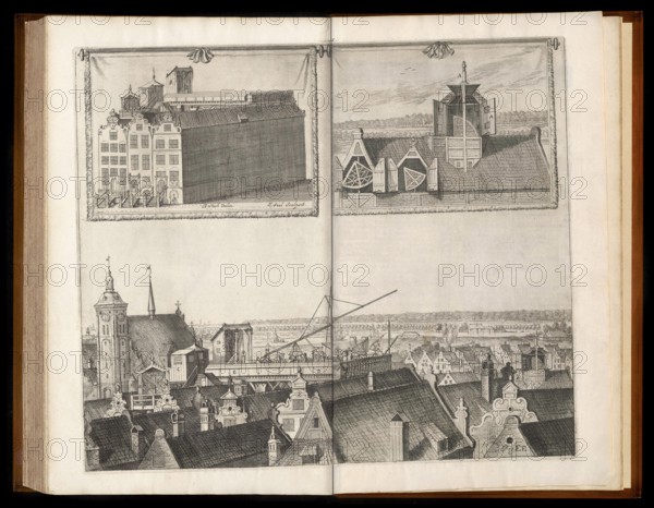 Keplerian astronomical refracting telescope, Machinae coelestis, 1673, by Johannes Hevelius, Danzig