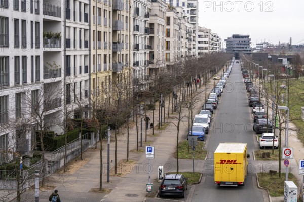 Residential buildings, rental flat, condominiums in the city centre, Düsseldorf-Pempelfort, DHL