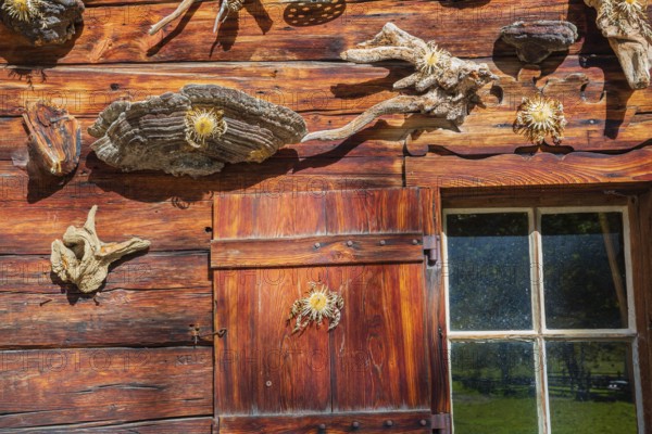 Traditional farmhouse at the Eng mountain pasture. Nature conservancy area Grosser Ahornboden
