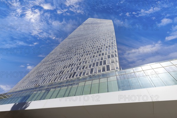 Israel, Tel Aviv financial business district skyline with shopping malls and high tech offices.,