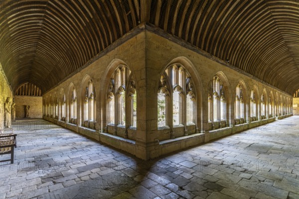 The cloisters of New College, University of Oxford, Oxfordshire, England, Great Britain