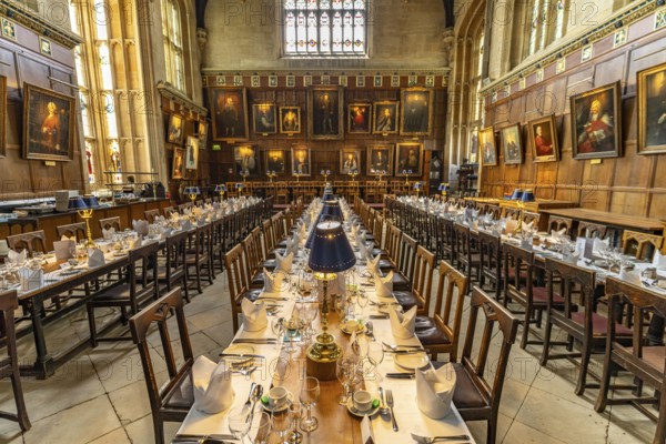Dining Hall of Christ Church College, Oxford, Oxfordshire, England, Great Britain