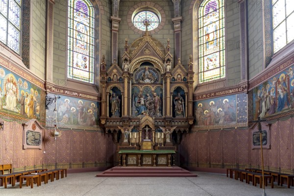 Altar of the town church of Our Lady of Mount Carmel in Bräunlingen, Black Forest,