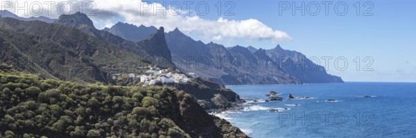 Atlantic coast near Taganana, Tagana valley, Barranco de la Iglesia, Anaga mountains, Las Montanas