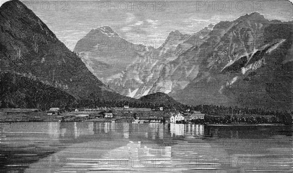Village Petisau, municipality Eben, at the Achensee at the nature reserve Karwendel, alpine