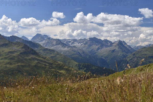 View from the Langschneid to the Hochgall, East Tyrol, Austria, Europe