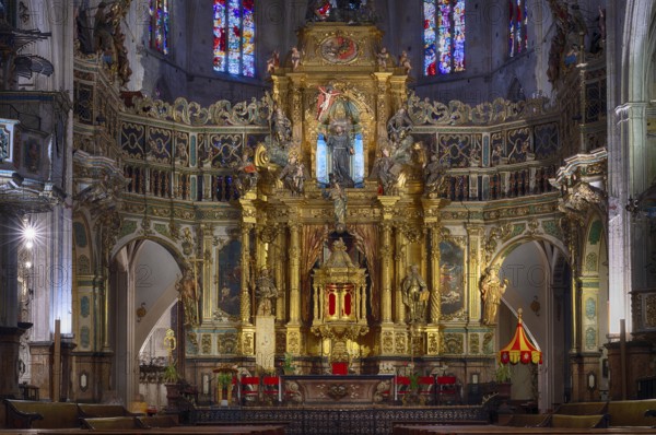 Interior, Choir, Altar, Basilica of the Monastery of Sant Francesc, San Francisco, Palma de
