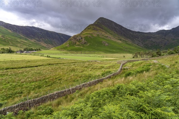 Landscape at Lake Buttermere in the Lake District, England, Great Britain