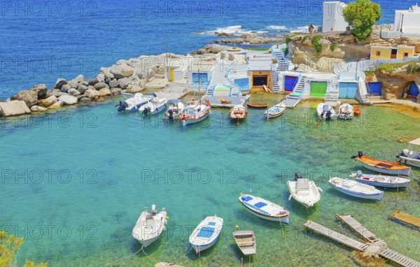 Mandrakia village, Milos Island, Cyclades Islands, Greece, Europe
