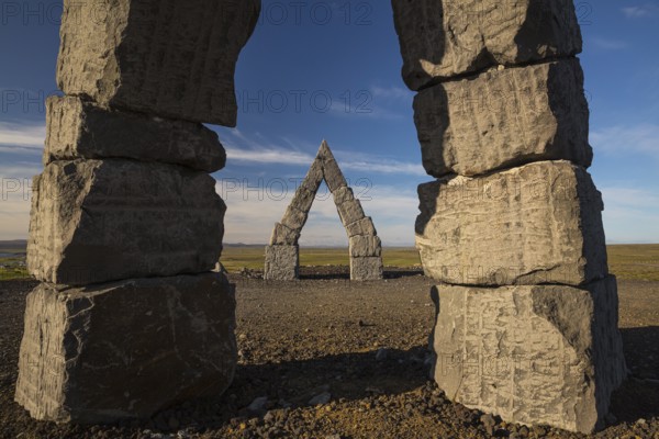 Arctic Henge, near Raufarhöfn, Iceland, It is inspired by the mythical world of eddic poem Völuspá