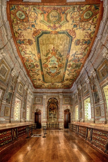 Church and Monastery of Sao Vicente de Fora, Polychromed marble sacristy, Lisbon, Portugal, Europe