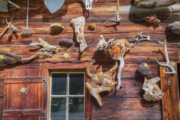 Traditional farmhouse at the Eng mountain pasture. Nature conservancy area Grosser Ahornboden