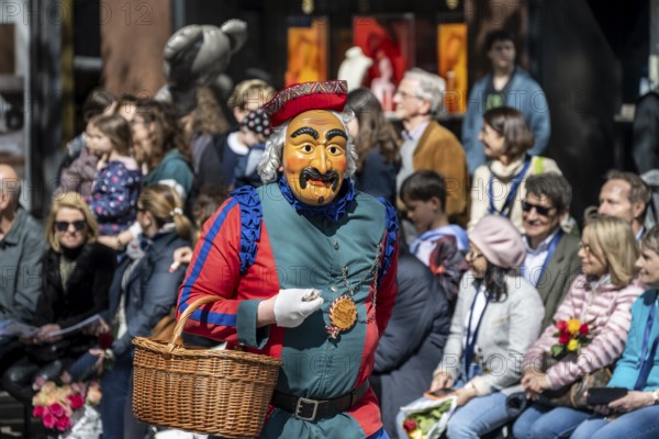 Participants dressed up as jesters from the guest canton of Schwyz, jesters' symposium of the
