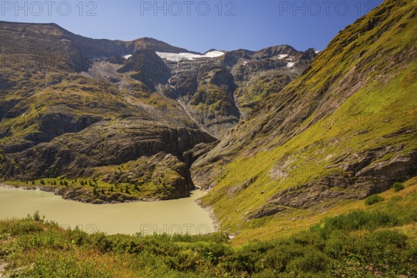 Margaritzen reservoir at the Pasterze glacier