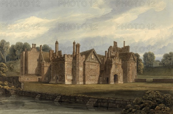 South West View of Compton Winyate, Warwickshire, belonging to the Marquis of Northampton, England,