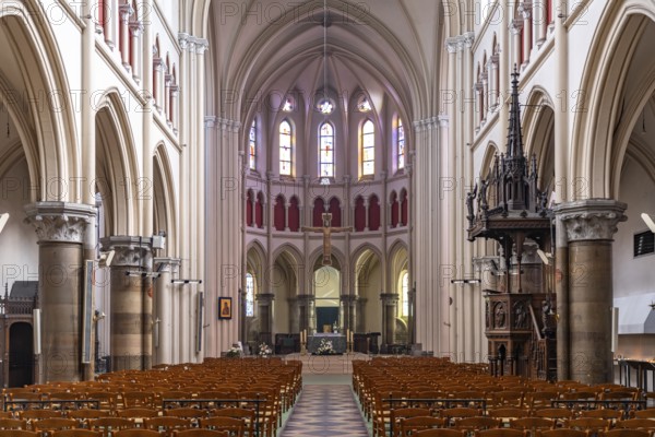 Interior of the Saint Pierre church in Calais, France, Europe