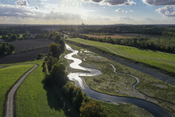 Recklinghausen, Castrop-Rauxel, North Rhine-Westphalia, Germany, Renaturalised Emscher, EMSCHERLAND