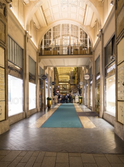 Interior design of the Mädler-Passage with wine restaurant Auerbachs Keller in the city centre of