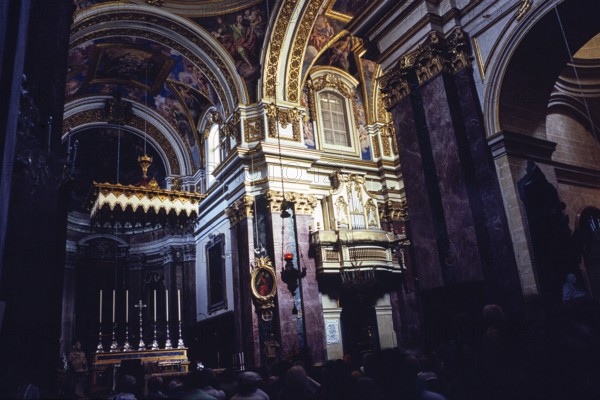Interior of the Cathedral Church of St Paul, Mdina, Malta 1998
