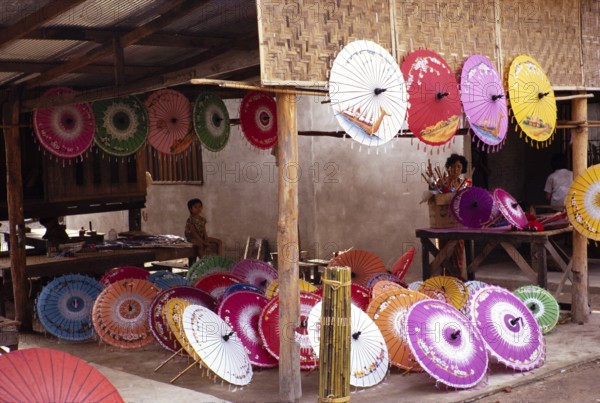 Festival umbreallas, Chiang Mai, Thailand, Asia 1971, Asia