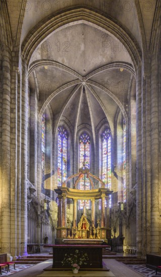 Interior view of Saint Salvy church, Albi, Département Tarn, France, Europe