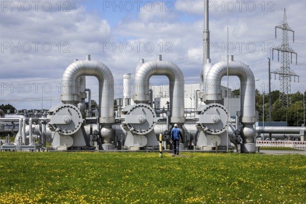 Werne, North Rhine-Westphalia, Germany, compressor station for natural gas and, in future, hydrogen