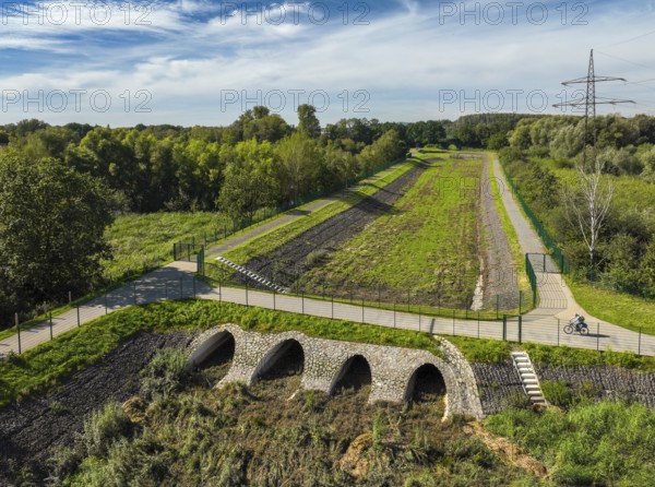 Bottrop-Gladbeck, North Rhine-Westphalia, Germany, Stormwater overflow basin, Stormwater retention