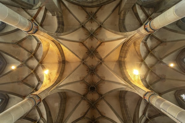 The Gothic choir vault in the Protestant parish church of St Michael, Schwäbisch Hall,