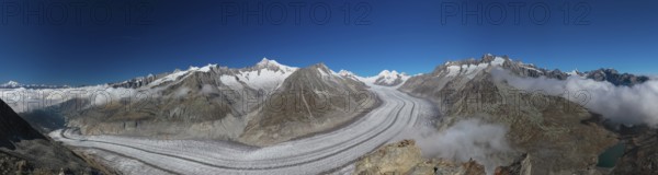 The Aletsch Glacier is the largest glacier in the Alps. The whole area is part of the