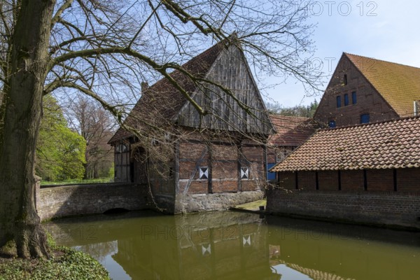 Historic Gräftenhof Haus Runde, Billerbeck, Münsterland, North Rhine-Westphalia, Germany, Europe