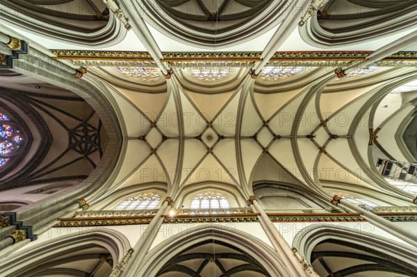 Ceiling in the interior of the Catholic Church of St Viktor in Xanten, Lower Rhine, North