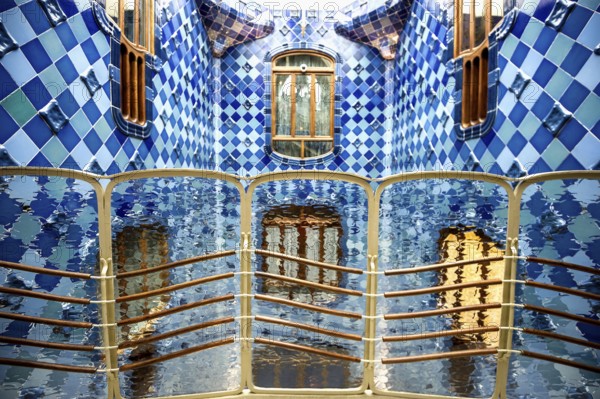 Casa Batlló, Art Nouveau, architect Antoni Gaudi, Barcelona, Catalonia, Spain, Europe