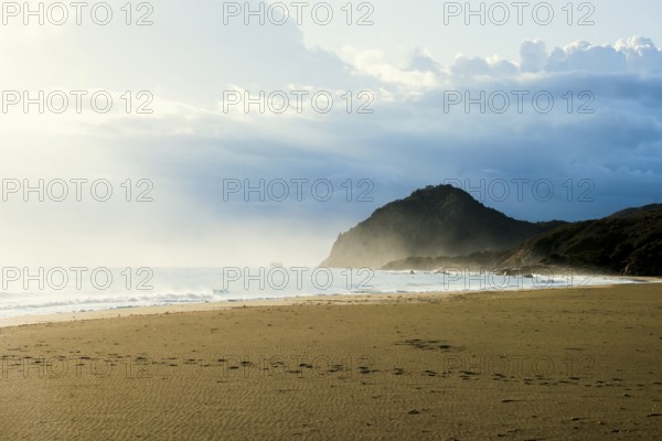 Lonely beach, Spiaggia Feraxi, sunrise, Capo Ferrato, Muravera, Province of Cagliari, Sardinia,