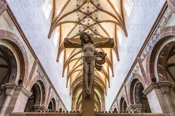 Crucifix in the interior of the monastery church, Maulbronn Monastery, Maulbronn,