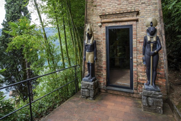Egyptian Temple of Nefertiti, Scherrer Park, Parco Scherrer, Morcote, Lake Lugano, Lago di Lugano,