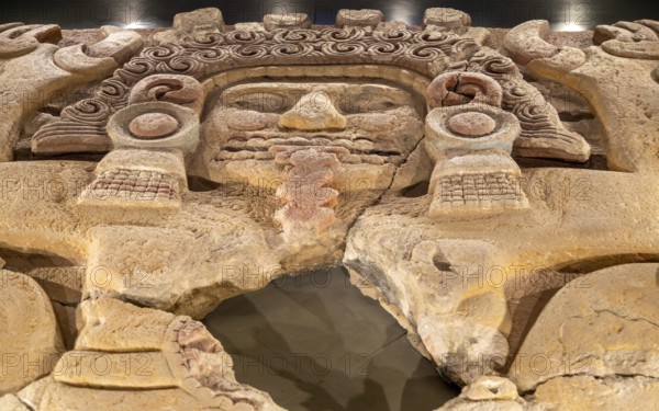 Archaeological site and museum of Templo Mayor, Mexico City, Mexico Monolith relief figure of