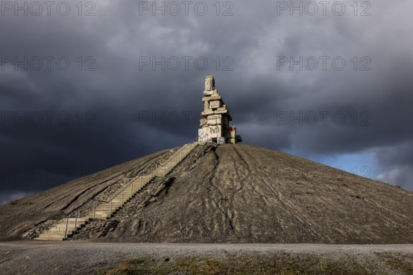 Gelsenkirchen, North Rhine-Westphalia, Germany - Rheinelbe slagheap with artwork Himmelstreppe made