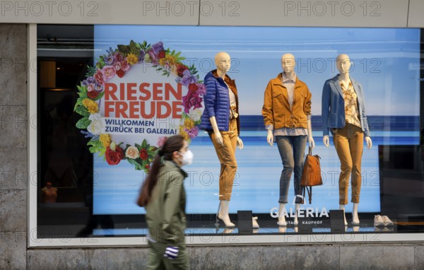 Düren, North Rhine-Westphalia, Germany - Düren city centre in times of the corona crisis during the
