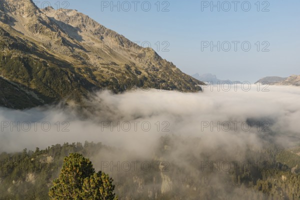 View from the Sustenpass High Alpine Road, close to the lake Steinsee