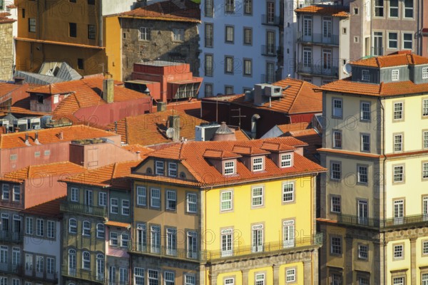 View of Portuguese traditional colorful houses in Porto city, Portugal, Europe