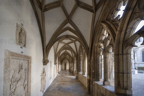 Late Gothic cloister, Eichstätt Cathedral, Upper Bavaria, Germany, Europe